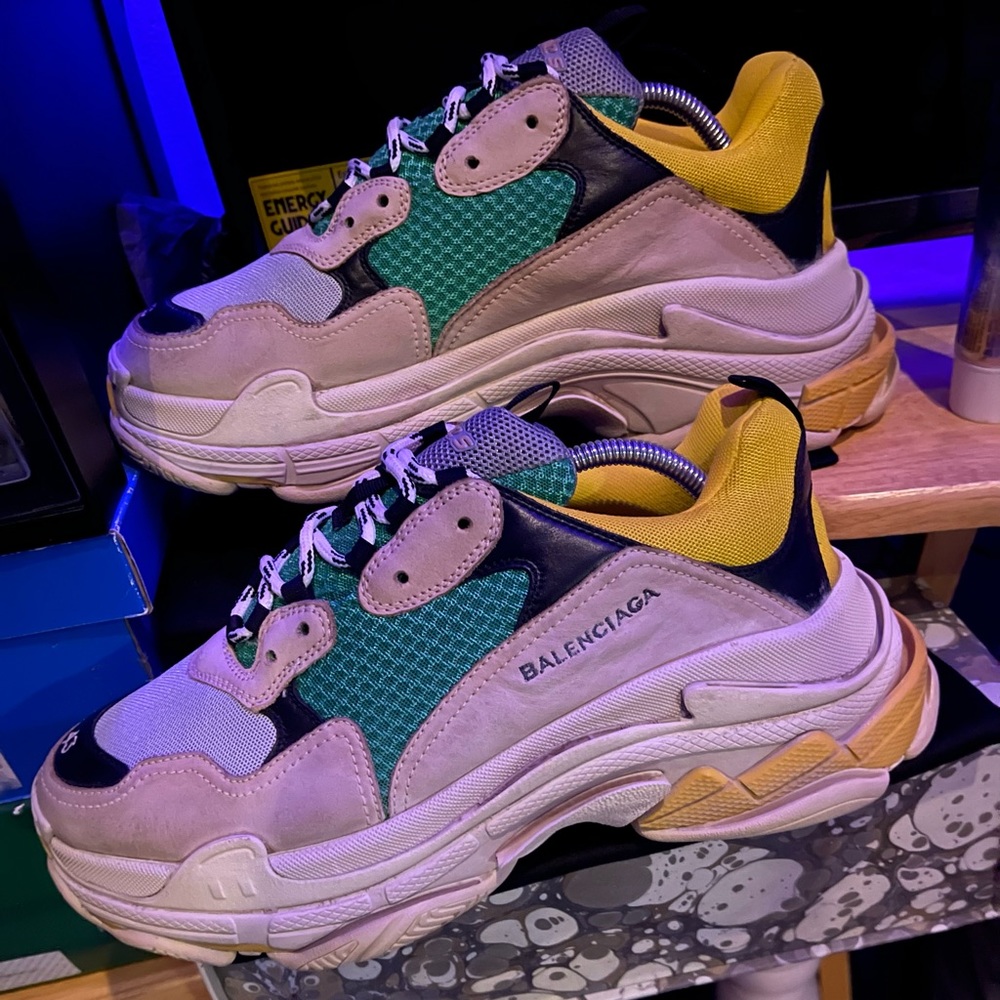 Balenciaga OG triple s 43 green yellow